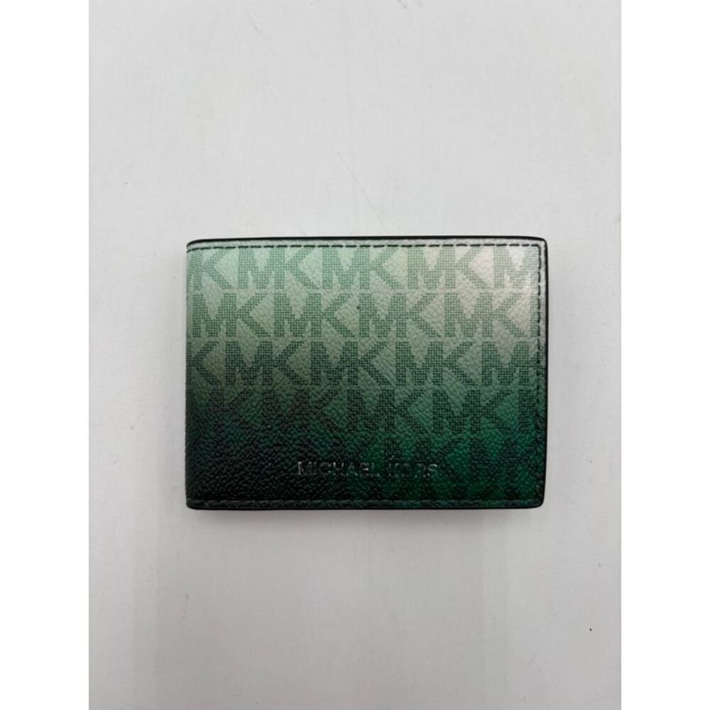 Michael Kors Men Cooper Ombré Signature Logo Billfold Green Wallet